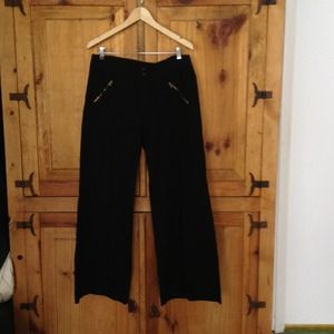 XCVI Stretch Poplin Black Pants