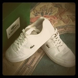 Lacoste white "uptown" sneakers