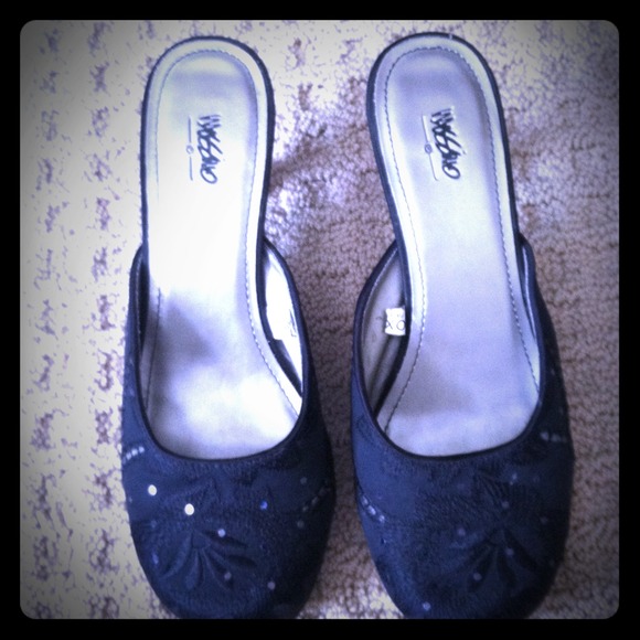 Black designed short heels