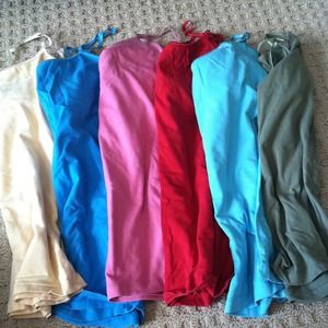 Bundle of colored tank tops