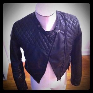 Make an offer! Faux leather motorcycle jacket