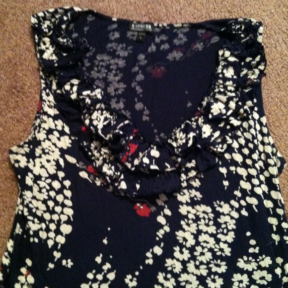 SOLD Express ruffled shirt size large