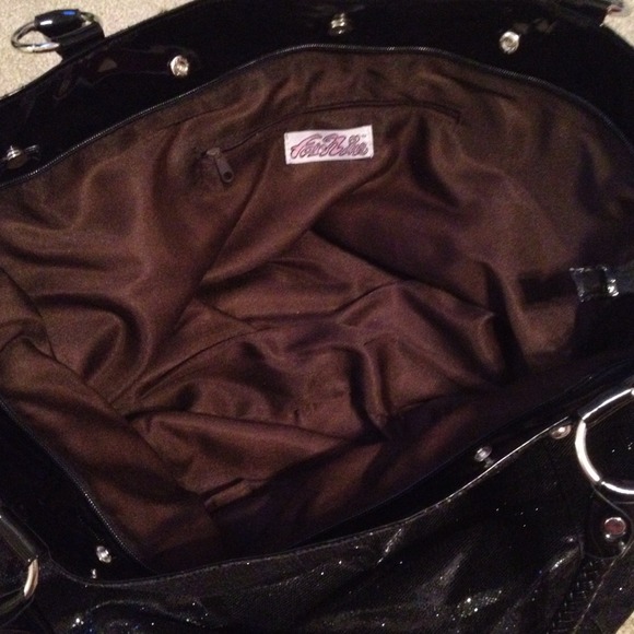 Nwot😄Big huge fun black sparkly tote - Picture 2 of 3