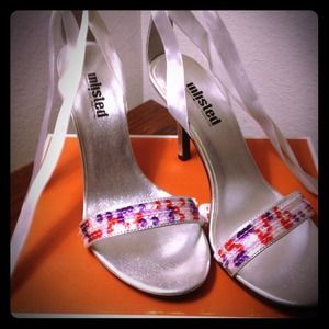 UNLISTED silk-strap high heel sandal never worn