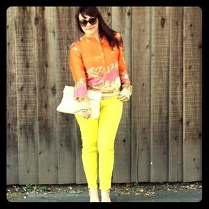 H&M Tops - Bright Scarf-Print Blouse H&M Tops - Bright Scarf-Print Blouse