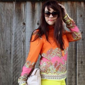 H&M Tops - Bright Scarf-Print Blouse H&M Tops - Bright Scarf-Print Blouse
