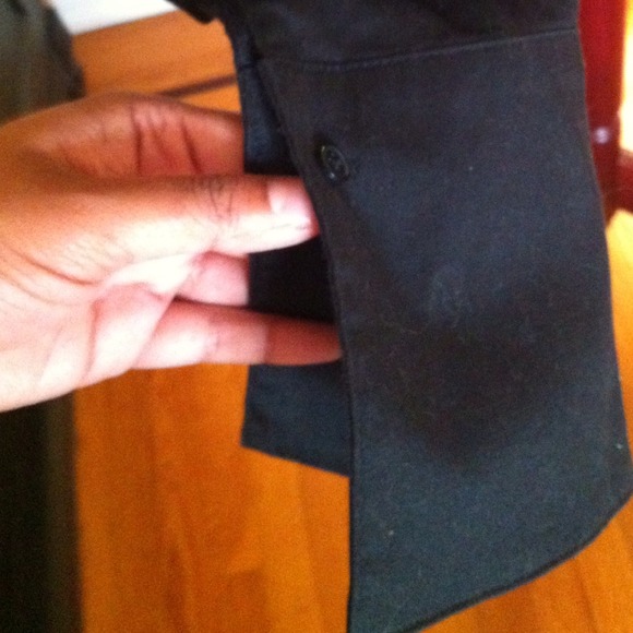 embellished black button down - Picture 4 of 4