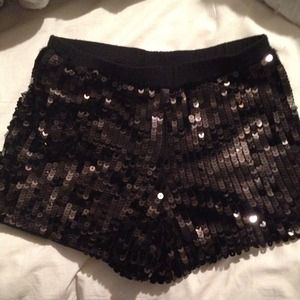small sequin covered shorts