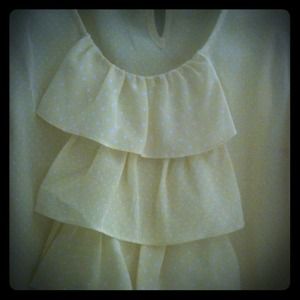 Yellow polka dot silk top by SINE