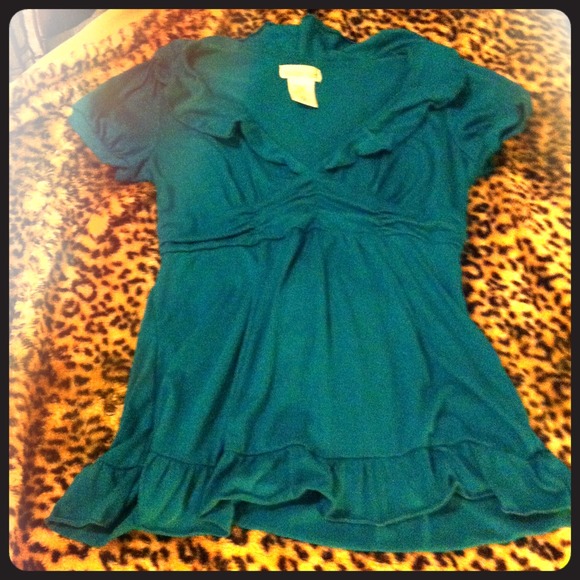 Bundle turquoise blouse and strapless shirt