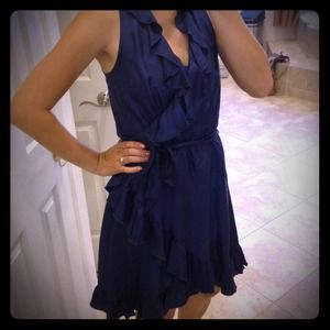 LA Made Navy Silk Cocktail dress