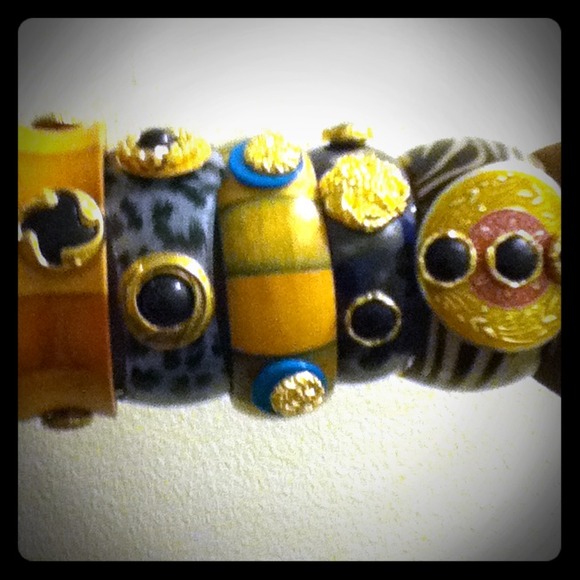 Embellished reworked bangles designed by me (-;
