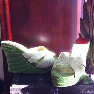 Christian Louboutin Shoes - RESERVED! Louboutin Green Platform Espadrilles Christian Louboutin Shoes - RESERVED! Louboutin Green Platform Espadrilles