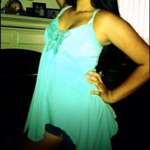 Cute blue butterfly tank top