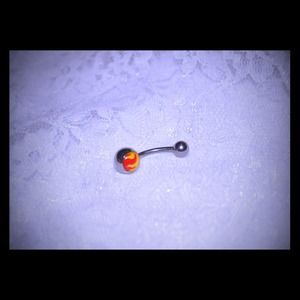Flame bellybutton ring