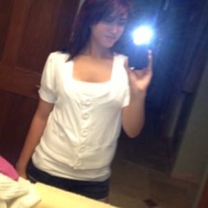 Super cute white 3 button up jacket