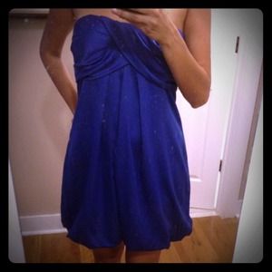 ⌛️sold⌛️Blue satin party dress-reduced!