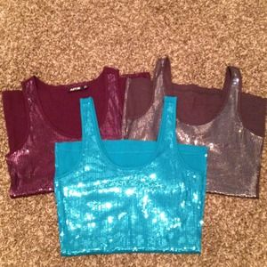 🎉SOLD to @delightful🎉Bundle of 3 sequin tanks