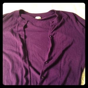 Eggplant purple j crew cardigan.