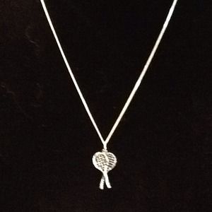 18" sterling silver tennis necklace