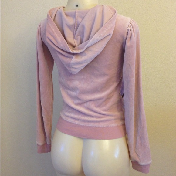 Pink Velour Zip up Sweater - Picture 2 of 3
