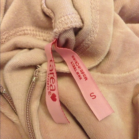Pink Velour Zip up Sweater - Picture 3 of 3