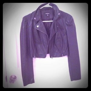 Reserve---Faux leather Moto jacket