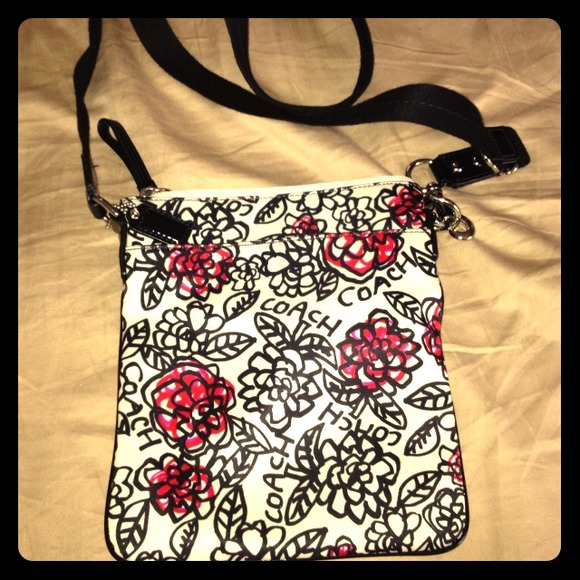 Hold for sarajaneAcross... the body coach bag.