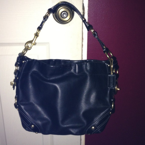 *SOLD* Coach Carly Leather Shoulder Hobo Bag