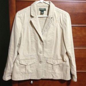 Tan 100 percent cotton blazer