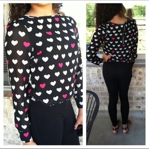Long sleeved heart blouse