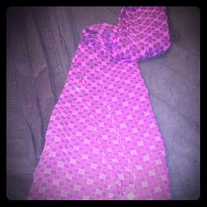 Purple and plum squares scarf