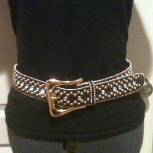Guess Accessories - Goldtone studded and rhinestone belt Guess Accessories - Goldtone studded and rhinestone belt