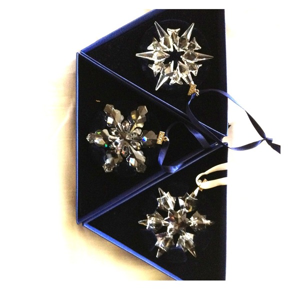 2007, 2008,2010 Swarovski Christmas ornaments