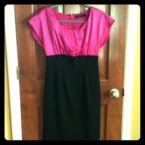 Reduced! Gorgeous magenta and black cocktail dress