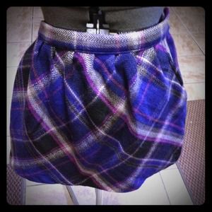 Multicolored Plaid Skirt