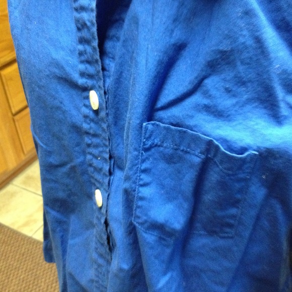 Blue Collared Button-Up - Picture 2 of 3