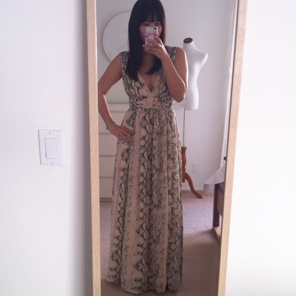 SOLD!Gorgeous Grecian Goddess Chiffon Maxi Dress - Picture 3 of 3