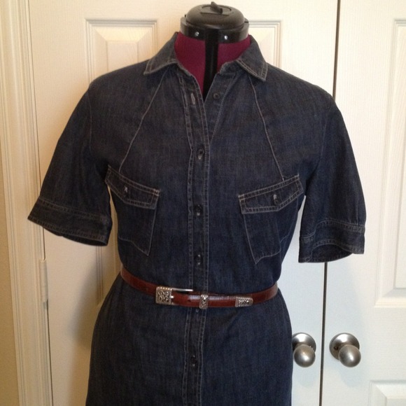 Talbots Jean Shirtdress & Brighton Belt