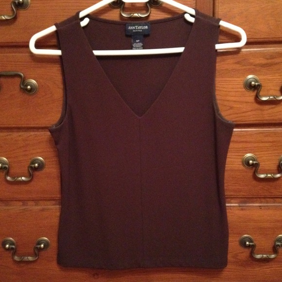 Ann Taylor brown, sleeveless shirt