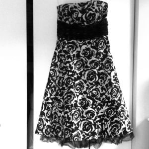 Semi-formal black and white dress!