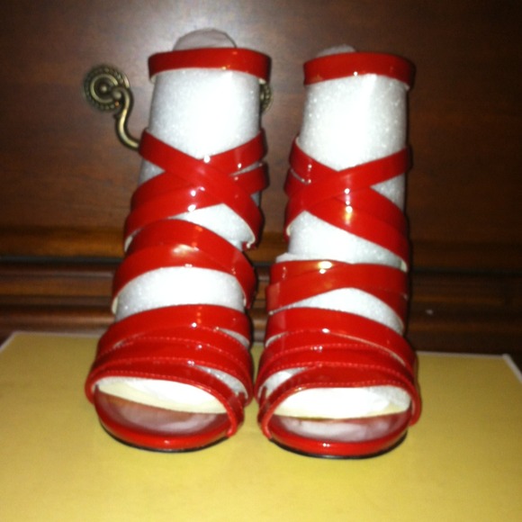 Michael Kors Red Patent Josie Sandals - Picture 3 of 4