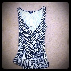Express black & white leopard Dressy tank