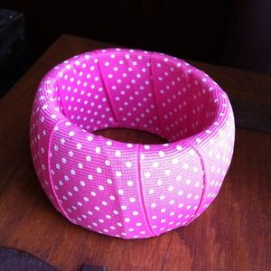 Jewelry - NWOT Polka Dot Fabric Bangle Jewelry - NWOT Polka Dot Fabric Bangle
