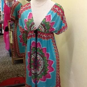 Dresses & Skirts - NWT Hippie Prt Kimono Dress Dresses & Skirts - NWT Hippie Prt Kimono Dress