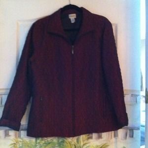 Chico's burgundy jacket
