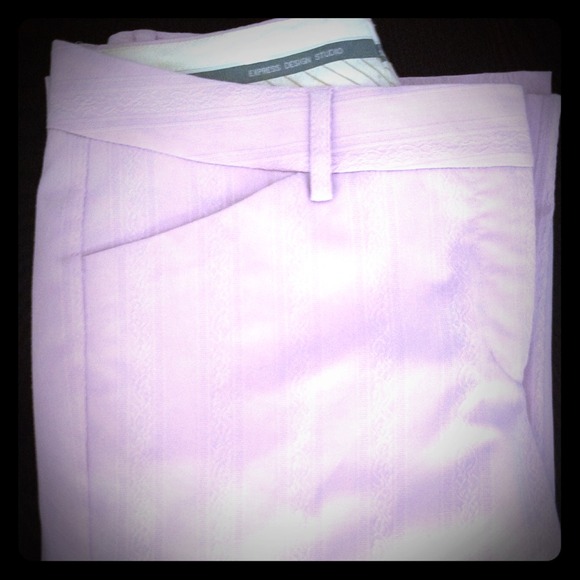 ❌SOLD❌Express Textured/Embroidered Pink Pants
