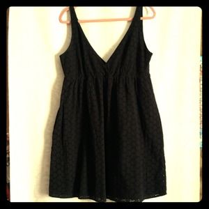 RESERVED Black Eyelet Babydoll Sleeveless Dress