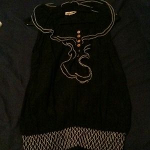 SoldCute black with white trim top