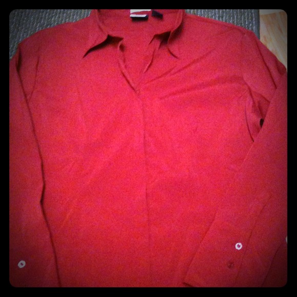 DCC Missy zippered long sleeve poly blend red